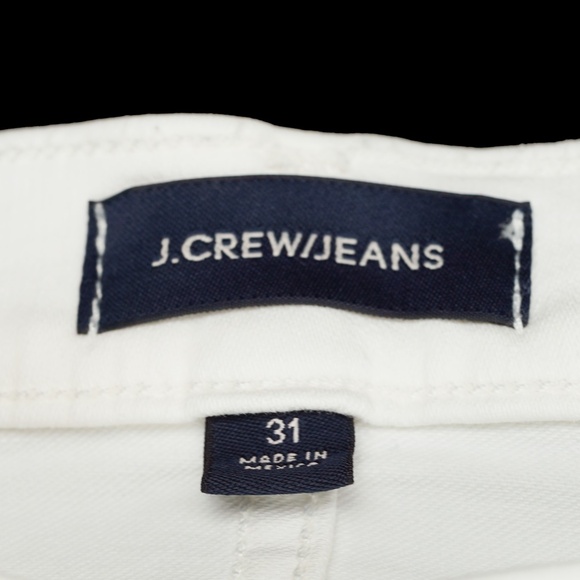 JCREW Size 31 9" Mid-Rise Toothpick Jeans in White - $128 B3584 - Picture 4 of 5